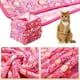 thumbnail image 4 of Manta Super Suave para Mascotas Rosa, Manta de Franela, Mantas para Mascotas Lavables, Patas de Gato Perro, Conjunto de Cama para Perro en el Sofá, 5 Piezas, 4 of 6