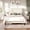 Cream, variant on Amolife Queen Bed Frame, Velvet Upholstered Platform Bed with Adjustable Headboard, Mattress Foundation with Strong Wooden Slats, No Box Spring Needed, Black