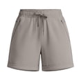 thumbnail image 4 of Xfvqtps Womens Shorts Elastic Waist Drawstring Zippered Pocket Casual Lightweight Breathable Solid Color Pants Soft Lounge Wear, 4 of 9