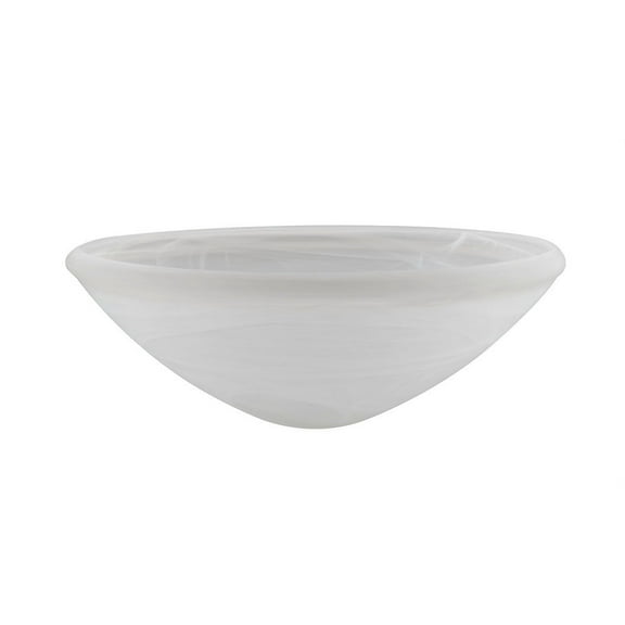 Aspen Creative 23113-01, Alabaster Glass Shade for Medium Base Socket Torchiere Lamp, Swag Lamp and Pendant,15" Diameter x 5-1/2" Height.