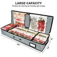 thumbnail image 5 of Christmas Wrapping Paper Storage Organizer, 40" Durable 600D Oxford Material Gift Wrap Storage Bag- Gray, 5 of 9