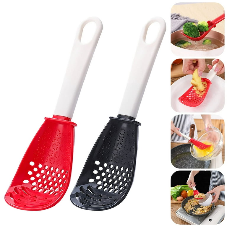 3 Packs Multifunctional Cooking Spoon, All Purpose Kitchen Tool Skimmer  Scoop Colander Strainer Grater Masher, Food-Grade High Temperature  Resistant Cooking Gadgets 