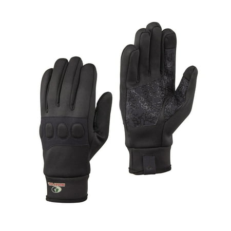 Mossy Oak Men's Black Midweight Glove, Sizes M-L/XL