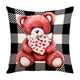 thumbnail image 2 of Eoozwa 3 Packs Valentine's Day Heart Plaid Pillow Cover Red Cushion Case Home Decor Sofa Throw Pillow Cover for Living Room Bedroom Romantic Gift, 2 of 6