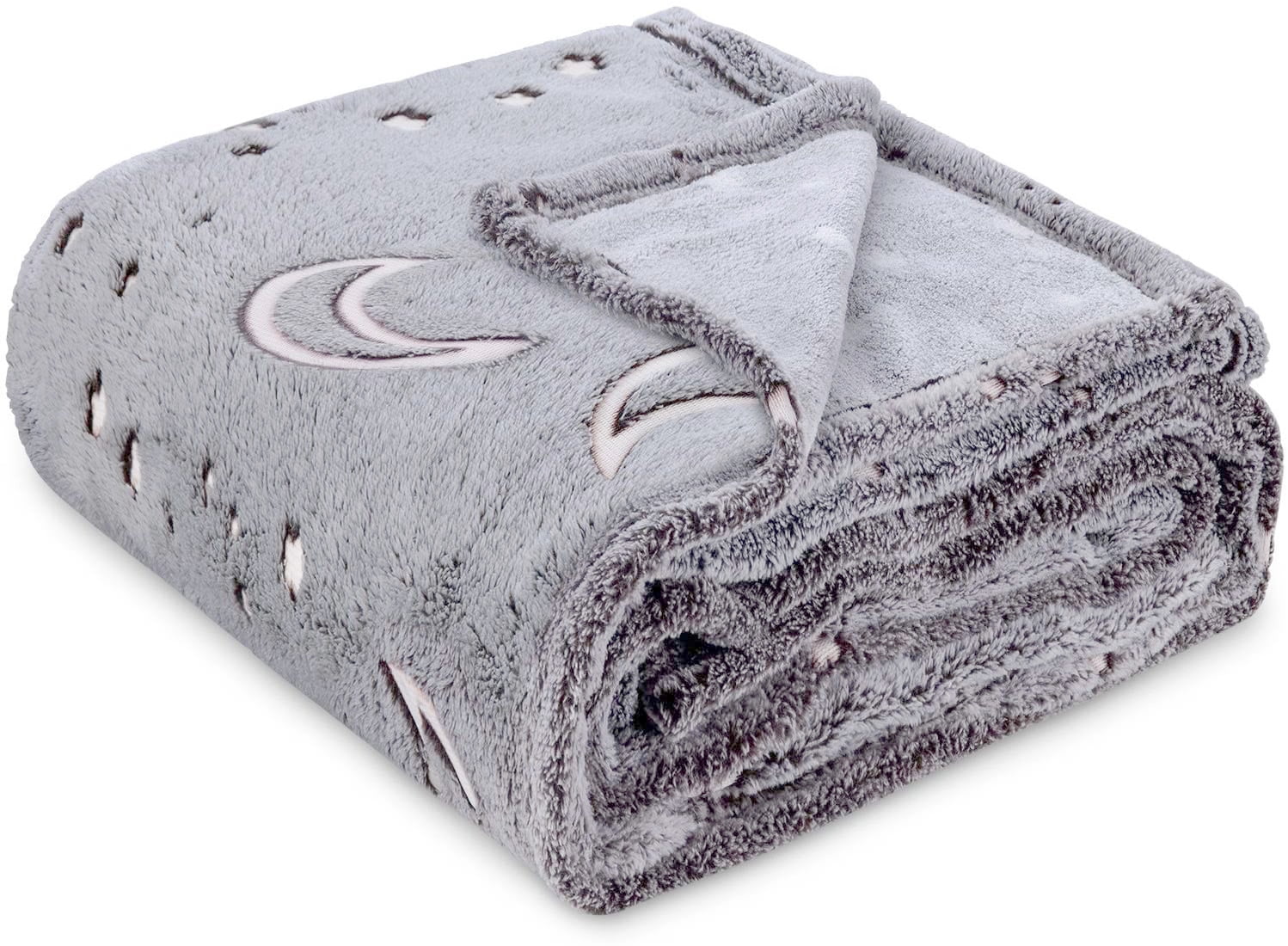 Luxury Sparkle Charcoal Silver Waffle Throws Fleece Blanket Small Medium Large 