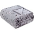 thumbnail image 1 of Mialoley Couverture Douce Phosphorescente avec Motif Étoile Lune Gris, 1 of 9