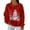 Red, variant on Women's Loose Comfortable Casual and Fashionable Round Neck Christmas Pattern Long Sleeve Sweatshirt, Ideal for Holiday Season and Everyday Comfort,Deep Red,L