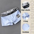thumbnail image 4 of Calzoncillos bóxer deportivos para hombre, blancos, tallas ML, XL, XXL, con letras, banda ancha, de algodón transpirable, a la moda y para fitness., 4 of 5