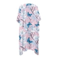 thumbnail image 2 of Xoenoiee Butterfly Cherry Blossom Print Women's Kimono Cardigan Summer Swimsuit Coverups Beach Cover Up Quick Dry Open Front Resort Wear for Vacation, 2 of 7