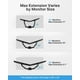thumbnail image 3 of Soporte Doble Monitor HUANUO Negro Ajustable con Montaje VESA y Abrazadera C para Pantallas de 13 a, 3 of 9