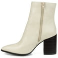 thumbnail image 2 of Journee Womens Kathie Inside Zip Stacked Heel Booties, 2 of 8