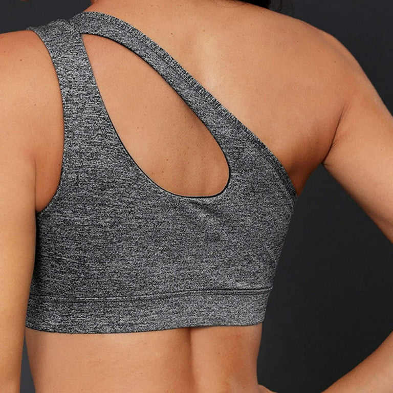 Leesechin Clearance Womens Sports Bras Brassiere Underwire One-shoulder Sports  Bra Fitness Yoga Quick-drying Shock-proof Vest Running Sports Bra 