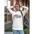thumbnail image 2 of Independence Day Lettering Quote Sweatshirt Women -Image by Shutterstock, Female Small, 2 of 4