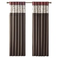 thumbnail image 1 of Pemberly Row Polyester Fabric Window Panel with Lining in Brown/Red, 1 of 12