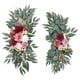 thumbnail image 1 of 2 piezas de flores de arco de boda, hojas verdes, flores de seda hechas a mano, flores artificiales Rojo, 1 of 9