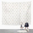 thumbnail image 2 of ZEALGNED Geometric Sacred Geometry Grid Graphic Hexagon Pattern Modern Subtle Wall Art Hanging Tapestry Home Decor for Living Room Bedroom Dorm 60x80 inch, 2 of 2