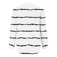 thumbnail image 4 of Jsaierl Sweatshirt for Women Cute Striped Graphic Sweatshirts Crewneck Holiday Sweater Tops Comfort Long Sleeve Shirts Fall Saving, 4 of 4