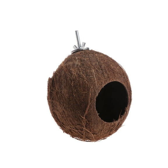 Coconut Bird Nest for Parrot Parakeet Conure Cockatiel Small Pet Cage Habitat Decor