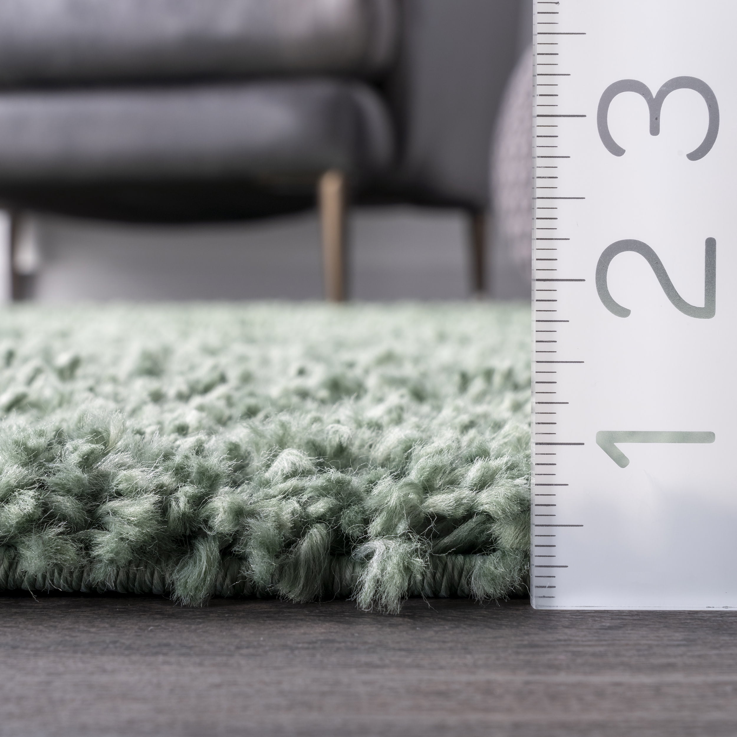 nuLOOM Kara Solid Shag Green 7' 10" x 10' 10" Casual Area Rug