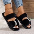 thumbnail image 5 of Wensltd Womens Memory Foam Winter Slippers Indoor Flat Home Slippers Open Toe House Shoes, 5 of 7
