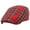 Red, variant on Classic Scottish Cotton Tartan Check Flat Cap - Men's Fashion Country caps Outdoor Golf Sport Holiday