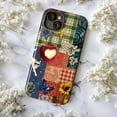 thumbnail image 5 of Patchwork Art Phone Case, Colorful Apple, Butterfly, Bee, and Floral Design iPhone Cover, Unique Artistic Protective Case for iPhone 17 16 15 14 13 12 11 Plus Pro Max Mini, 5 of 6