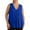 040 Blue, variant on Womens Plus Size Tank Tops Loose Fit Sleeveless Tunic Shirts Dressy Casual Swing Tees Solid Color Pleated Tanks Shirt Black,XL