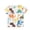 White, variant on Gerichy Boys Graphic Tees Children's Summer T Shirt Cartoon Animals Print Short Sleeve Crewneck Top Casual Going Out For 1 To 8 Years