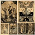thumbnail image 2 of Arte de pared de bruja, pintura en lienzo, fantasma, ángel caído, diosa del sol y la luna, póster Retro e impresión, decoración sin marco, 2 of 4