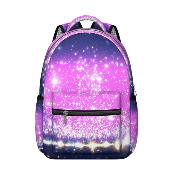 Planet Print Ergonomic Student Backpack with Breathable Padded Straps & Waterproof Exterior