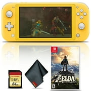 Nintendo Switch Lite (Yellow) with Zelda: Breath of the Wild and 64GB Memory