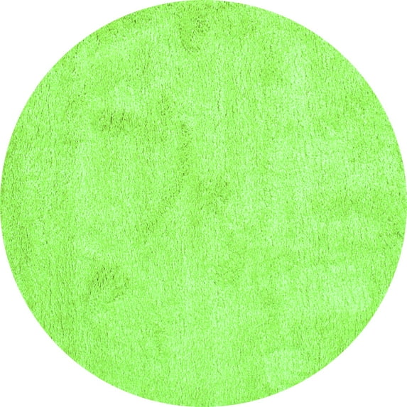 Ahgly Company Indoor Round Abstract Green Contemporary Area Rugs, 7' Round