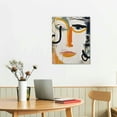 thumbnail image 3 of PIKWEEK Abstract Face Canvas Wall Art Boho Canvas Painting Black Line Artwork Colorful Line Art Minimalist Wall Decor Botanical Floral Abstract Prints for Living Room Gallery Wall Decor, 3 of 5