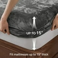 thumbnail image 5 of Velvet Fitted Sheet and Pillowcases Set, Luxury Soft Fuzzy Bottom Sheet with Reinforced Elastic Corner Straps, Deep Pocket up to 15 Inch, 1 Fitted Sheet and 2 Pillowcases (Cal King, Grey), 5 of 17