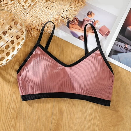 

Hunpta U Neck Seamless Padded Bra Strappy Bralette Sleep Bra For Women Girls