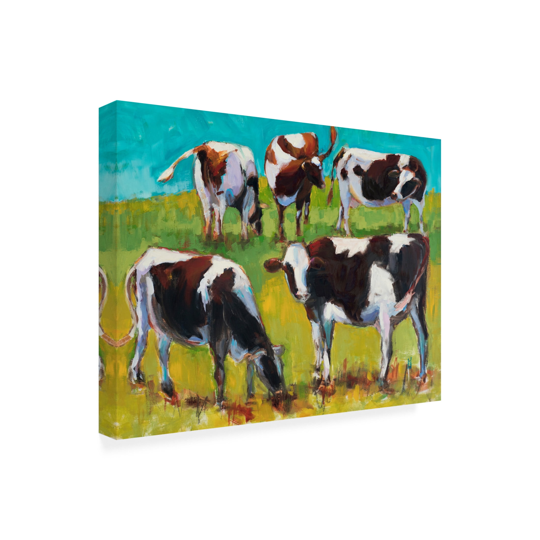 Canvas Wall Art - Sally Hootnick 'Bovinity' Wall Art for Living Room, Bedroom, or Office Décor by Trademark Fine Art - 24 x 18 Inches