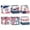 B, variant on POMOMOP Patriotic Treat Boxes 2.8 Inch 6 Pc, Red White and Blue American Flag Star Pattern, Independence Day 4th of July Holiday Party Square Paper Gift Candy Decor Boxes