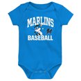 thumbnail image 2 of Infant  Blue Miami Marlins Batter Up 3-Pack Bodysuit Set, 2 of 4