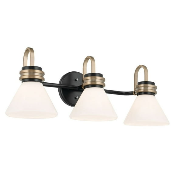 Farum 3-Light Bathroom Vanity Light in Black