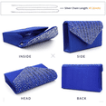 thumbnail image 2 of Milisente Clutch Purses For Women, Rhinestone Wedding Evening Clutch Envelope Crossbody Shoulder Satin Purse(Royal Blue), 2 of 4