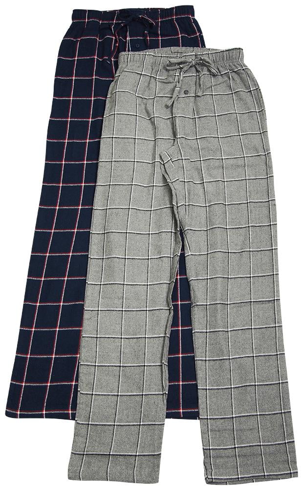 Hanes Men's and Big Men's Cotton Flannel Pajama Pants, 2-Pack