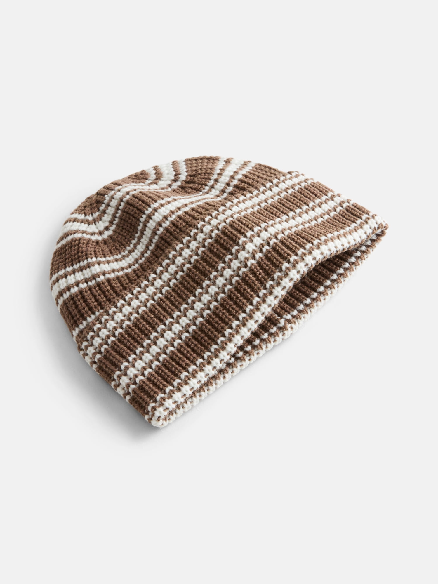 No Boundaries Women's Ribbed Knit Striped Beanie