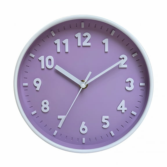 DESIGNICE Modern Simple Wall Clock 8 Inch Candy Color Silent Time Clocks Ornament Small Wall Clock