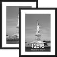 thumbnail image 4 of 12x18 Picture Frame, Display Poster 11x17 with Mat or 12 x 18 Without Mat, Wall Gallery Photo Frames, White, 2 Pack, 4 of 6