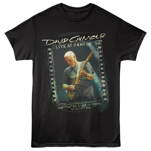 David Gilmour Live at Pompeii 16 Men's T Shirt (Black, AdultS)