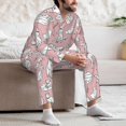 thumbnail image 5 of Mens Pajamas Set, Cute Dog Puppy white Button-Down Pajamas for Men Long Sleeve Mens Sleepwear Lounge Pjs Set, 5 of 5