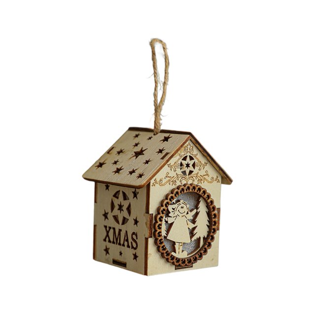 Christmas Tree Decorations Christmas Tree Decoration Led Light Wooden House Decoration Christmas Decoration Environment Decoration Site Layoutchristmas Tree Lights