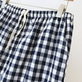 thumbnail image 6 of Xysaqa Plus Size Men's Sleepwear Shorts Pajama Bottom Lounge Shorts Cotton Plaid Soft Comfy Shorts with Pockets and Drawstring Big & Tall 2X 3X 5X Summer Savings, 6 of 9