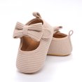 thumbnail image 4 of Yoyauz Baby Girl Mary Jane Shoes Anti Slip Rubber Sole Ballet Slippers Princess Dress Wedding Shoes Newborn Kids Shoes Toddler Shoes（0-12 Month）, 4 of 5