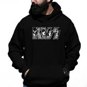 Men's Word Art Hooded Sweatshirt - KISS